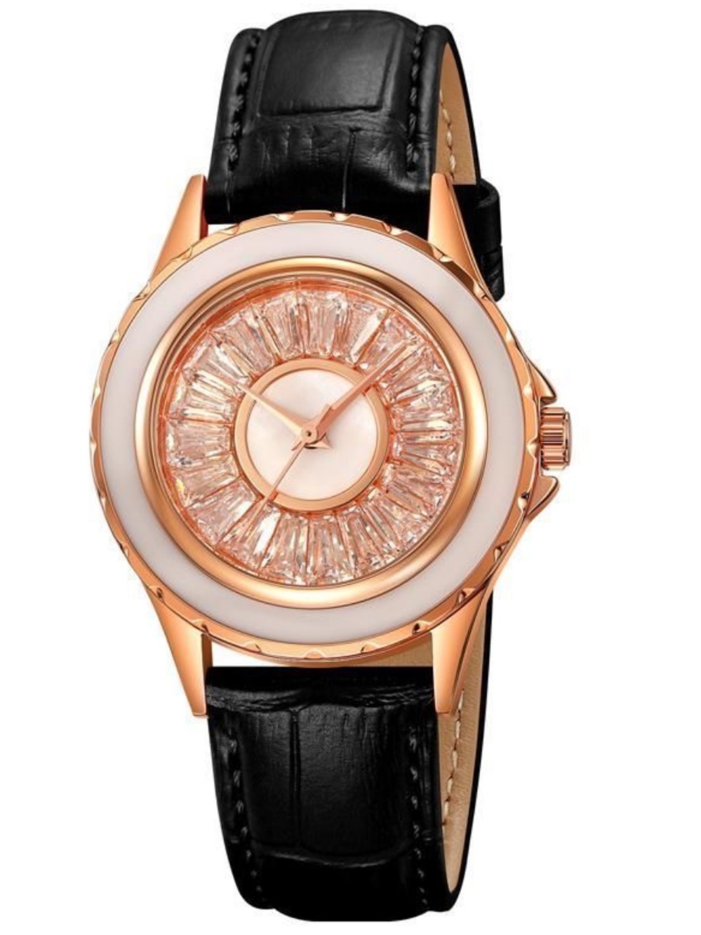 NEW IN BOX✨ Invicta Celestial Lady 37.3mm Rose Gold Watch Genuine Leather Band